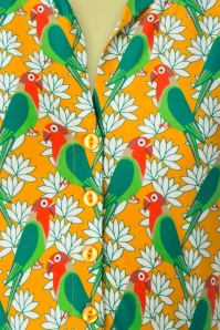 Bakery Ladies - Tulsa Parrot Sundeck Polo Dress Années 60 en Moutarde 4