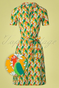 Bakery Ladies - Tulsa Parrot Sundeck Polo Kleid in Senf