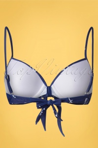 Belsira - Anchor Bikini Top Années 50 en Bleu et Blanc 3