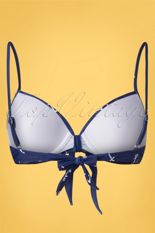 Belsira - Anchor Bikinioberteil in Blau und Weiß 3