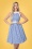 50s Maxine Polkadot Swing Dress in Blue