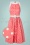 50s Maxine Polkadot Swing Dress in Coral Pink