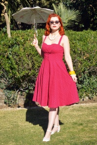 Timeless - 50s Valerie Swing Dress in Cerise Pink 3