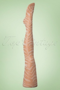 Fiorella - Tigris Strumpfhose in Weiß und Beige 2