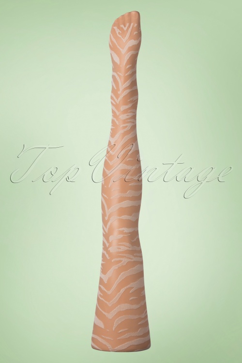 Fiorella - Tigris Tights en Blanc et Beige 3