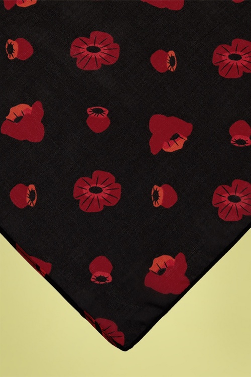 Erstwilder - Remembrance Poppy Scarf in Black and Red 2