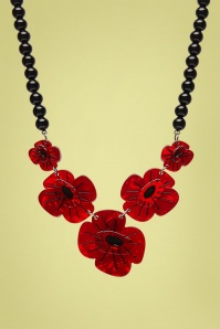 Erstwilder - Remembrance Poppy Necklace en Rouge