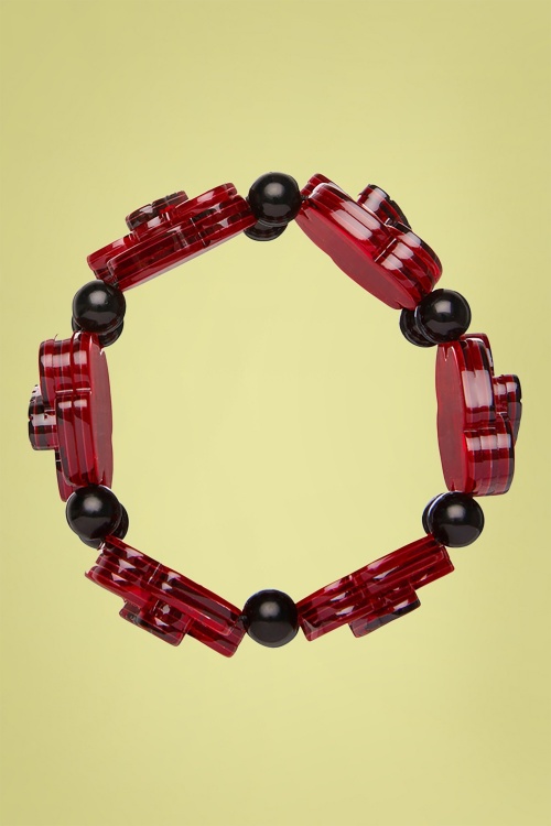 Erstwilder - Remembrance Poppy Stretch Bracelet in Red 3