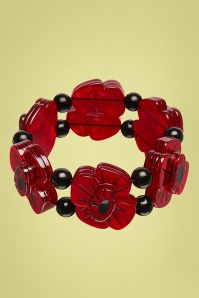 Erstwilder - Remembrance Poppy stretch armband in rood