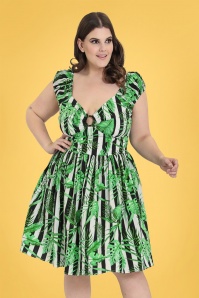 Bunny - 50s Solana Swing Dress in Black and White 2
