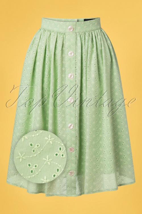 Bunny - 50s Celia Swing Skirt in Mint