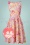 50s Frederique Flower Swing Dress in Pink