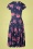 Vintage Chic 41860 Dress Navy Flowers Pink 20220322 505W