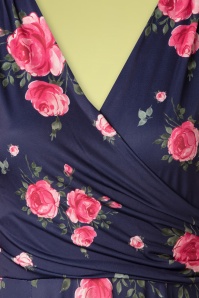 Vintage Chic for Topvintage - Petty Floral Swing Kleid in Blau 3