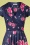 Vintage Chic 41860 Dress Navy Flowers Pink 20220322 502V
