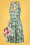 50s Yolanda Hibiscus Halter Dress in Mint