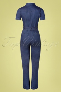 Banned Retro - 70s Jane Jumpsuit in Blue 5