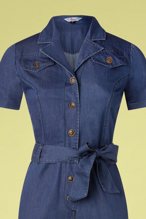 Banned Retro - 70s Jane Jumpsuit in Blue 3
