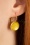60s Goldplated Dot Earrings in Dandelion Yellow