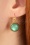 Goldplated Dot Earrings Années 60 en Menthe