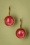 60s Goldplated Dot Earrings in Red Marble