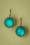 60s Goldplated Dot Earrings in Silky Aqua