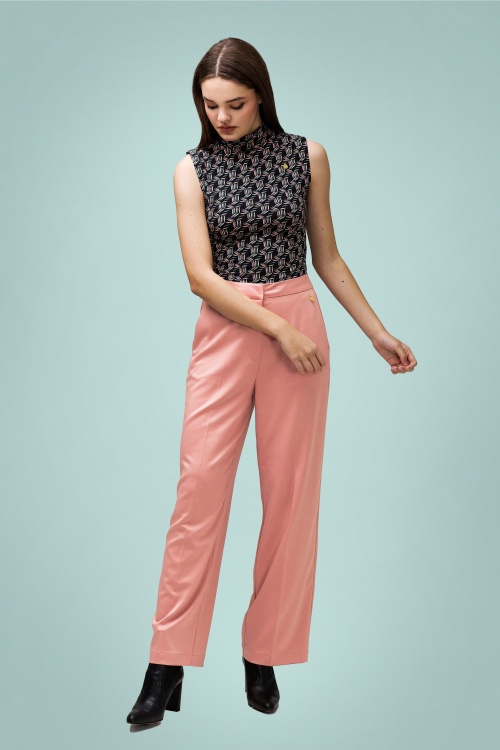 4FunkyFlavours - Run Away Trousers Années 60 en Rose To Love 3