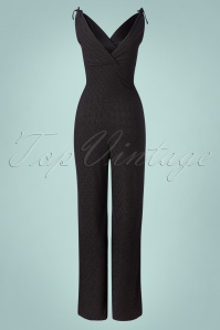 Vintage Chic for Topvintage - 70s Casey Broderie Jumpsuit in Black 3