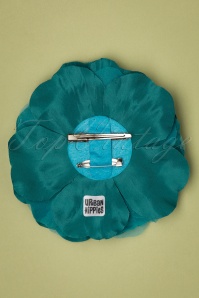 Urban Hippies - 70s Big Flower Corsage in Turquoise 4