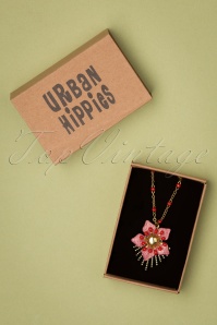 Urban Hippies - 70s Raio Necklace in Gold and Red 2