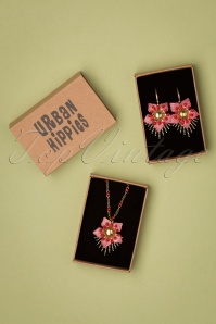 Urban Hippies - 70s Raio Necklace in Gold and Red 3