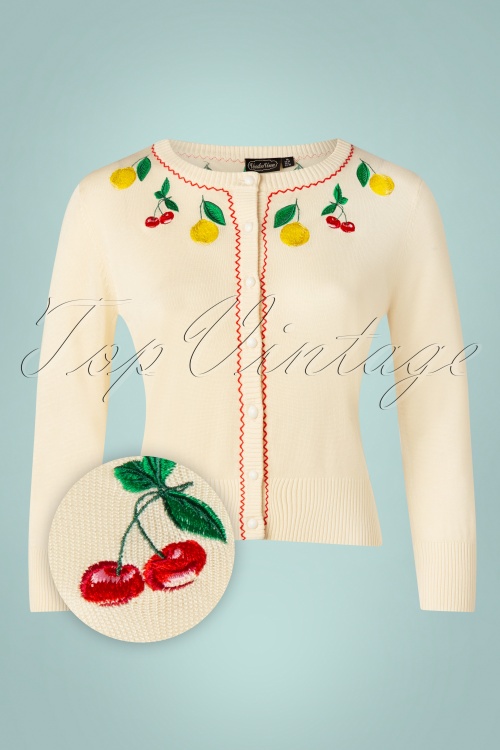 Vixen - Cherry Lemonade vest in crème