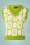 70er Daisy Crochet Spencer Weste in Grün