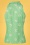 Vixen 40993 Daisy and polka dot sleeveless blouse Green 221221 009 W