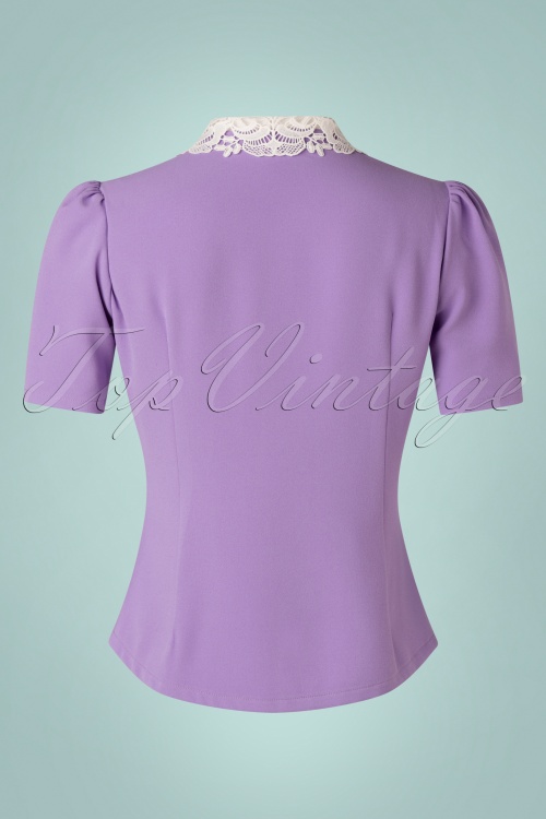 Vixen - Liza Lace blouse in lila 3