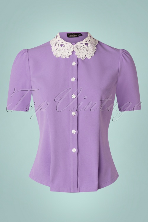 Vixen - Liza Lace blouse in lila