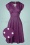50s Shenna Polkadot Swing Dress in Purple