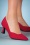 Zapatos de salón Giselle Suedine de los años 50 en rojo pintalabios