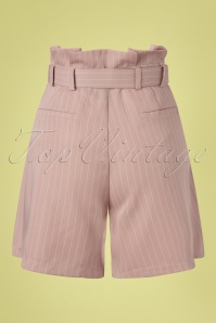 Vixen - Pia Pinestripe Paperbag shorts in roze 4