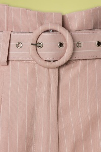 Vixen - Pia Pinestripe Paperbag shorts in roze 3