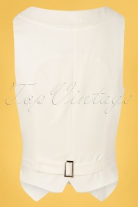 Vixen - 40s Tailored Suit Waistcoat in Ivory 2