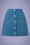 Vixen 40976 60s mini button front skirt Blue 171221 004W