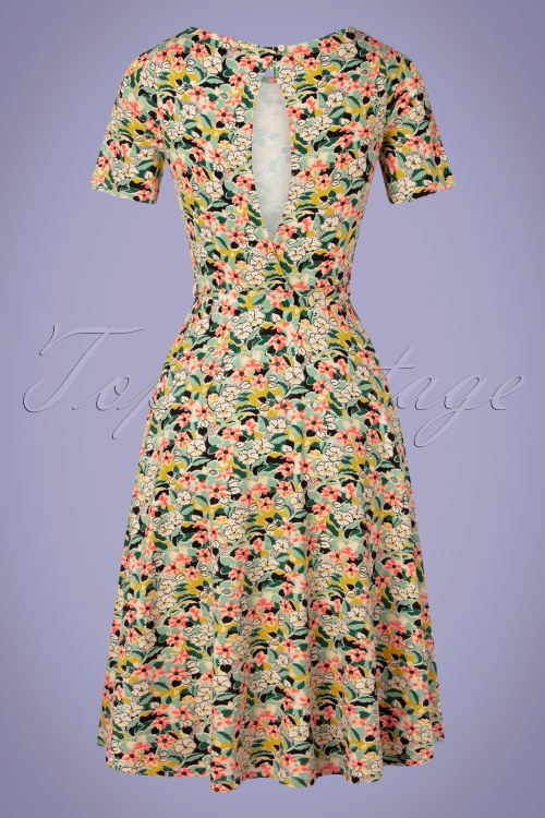 King Louie - 60s Betty Party Pomelo Dress in Mineral Green 4