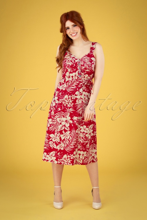 King Louie - 60s Carine Carambola Dress in Jalapeno Red