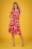 60s Irene Carambola Dress in Jalapeno Red