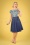 Banned Retro 50s Sweet Sail Wrap Swing Skirt in Denim Blue