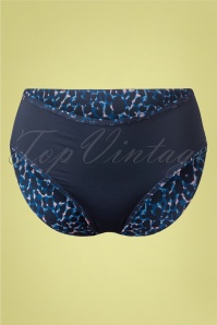 TC Beach - Bikinibroekje in marineblauw luipaard 4