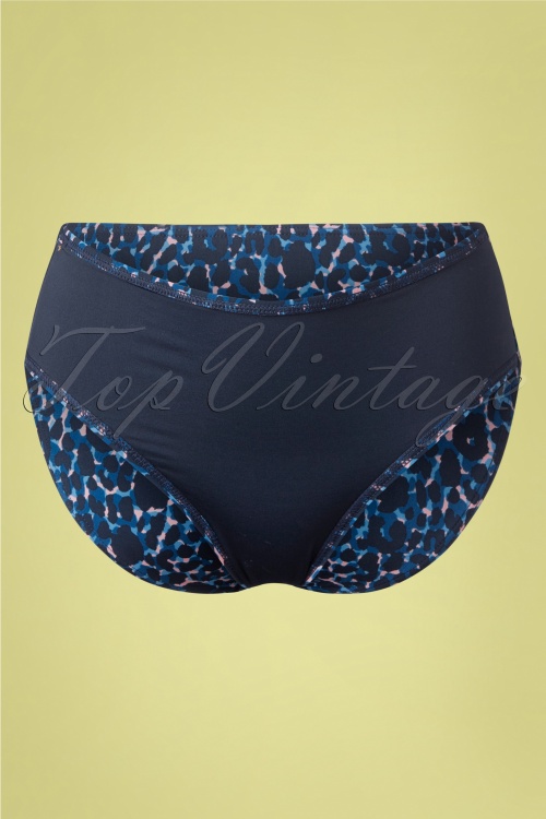 TC Beach - Bikinibroekje in marineblauw luipaard 4