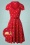 60s Gracious Allure Dress in Vespa Rossa Red