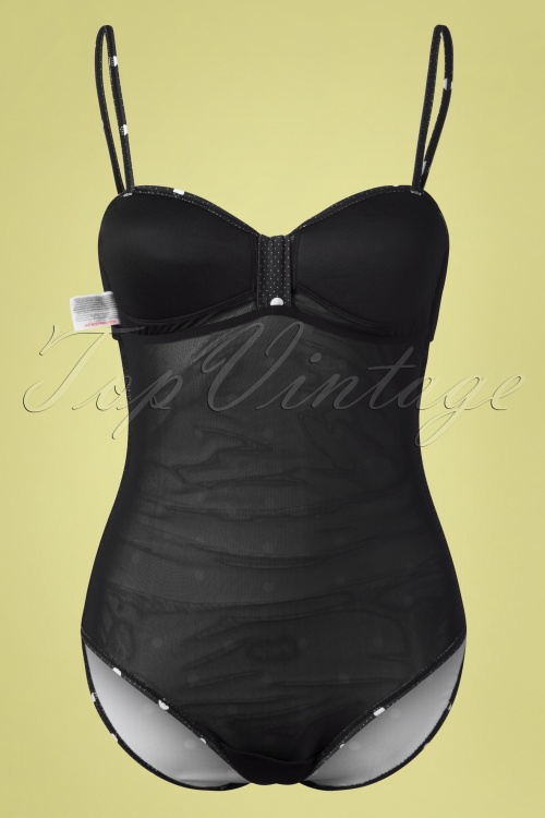 Vive Maria - 50s Mia Maria Dots Swimsuit in Black 4